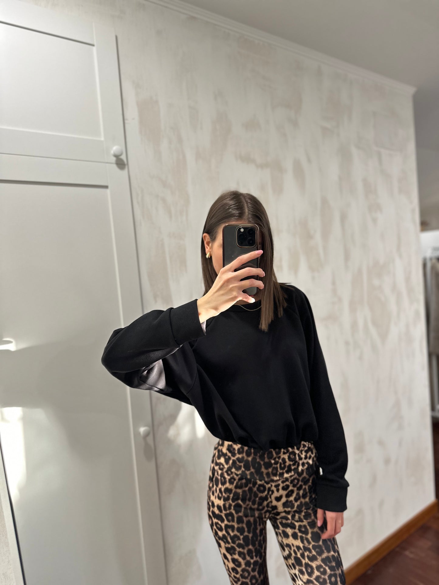 Body felpa nero
