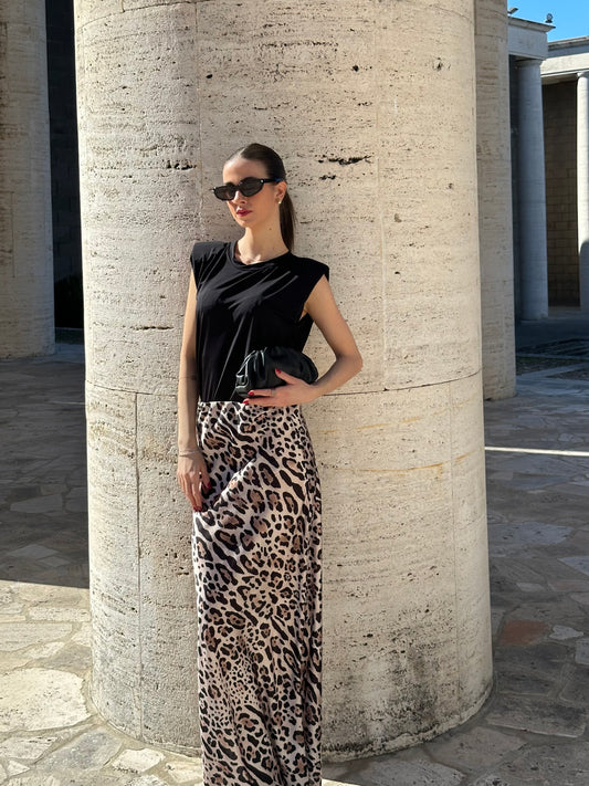 Maglia nera con spalline
