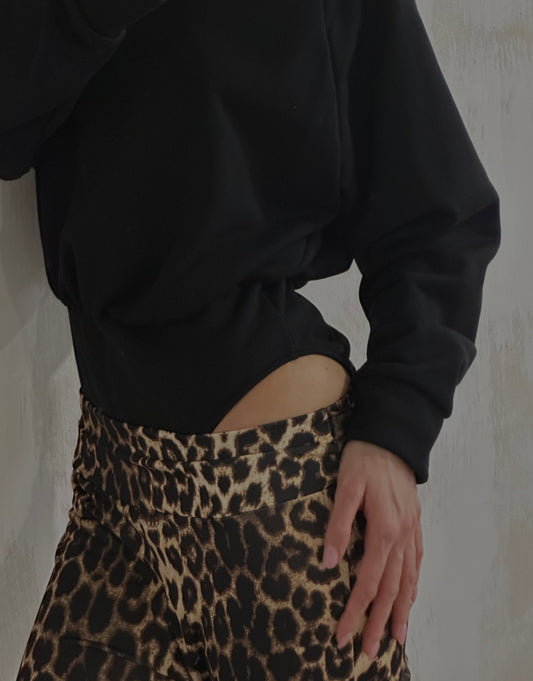 Body felpa nero