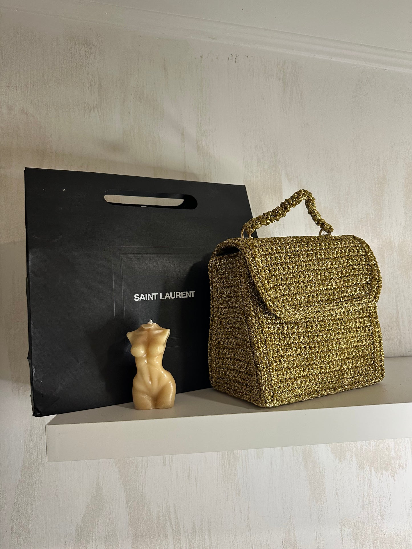 Borsa dorata foderata