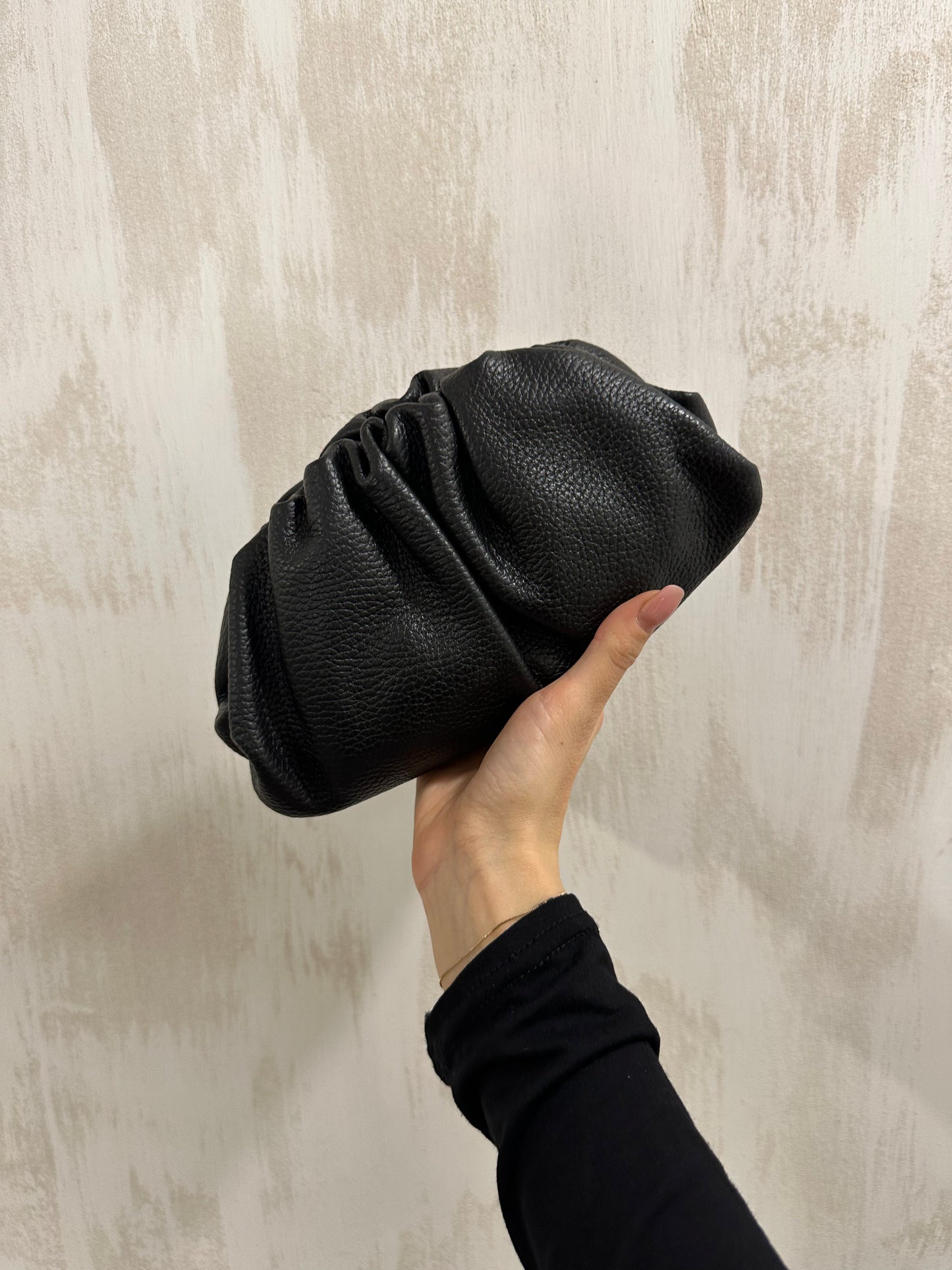 Borsa in pelle nera