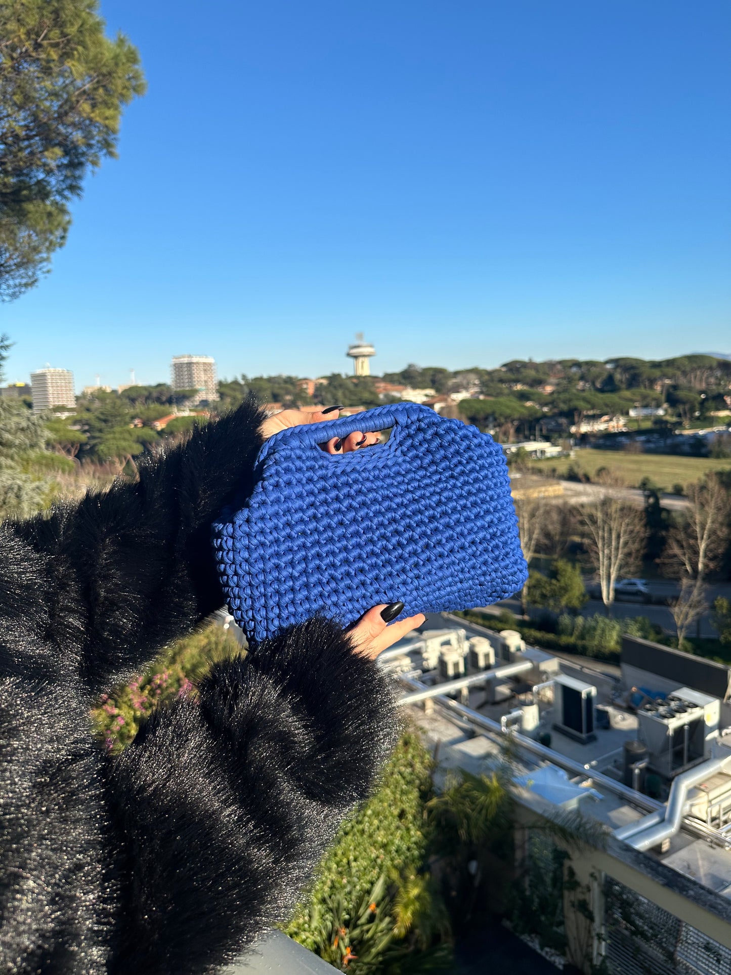 Clutch lana pesante