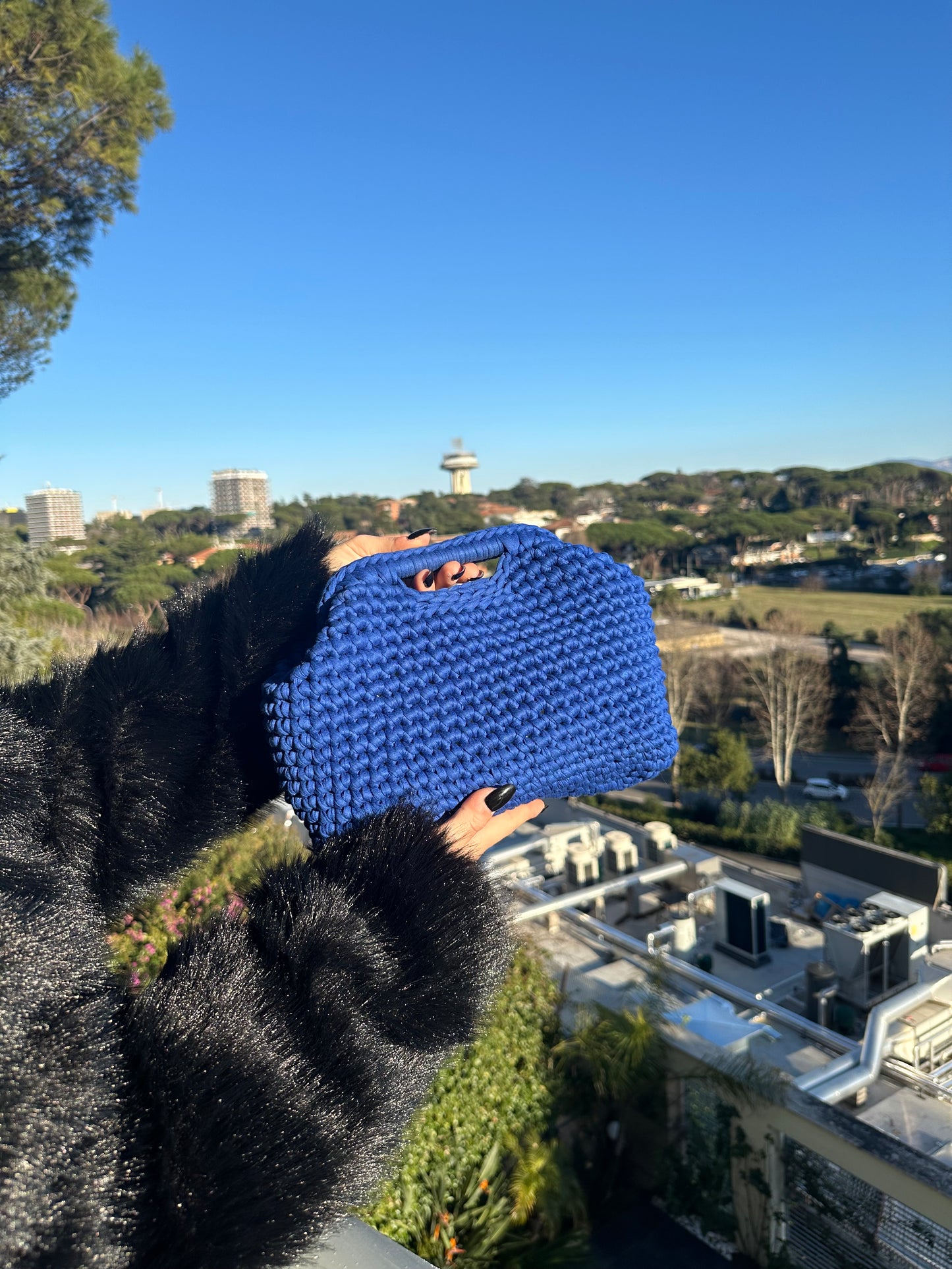 Clutch lana pesante